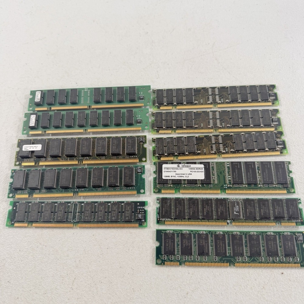 Lot Of 11 Vintage Computer Ram 168 Pin Infineon Siemens Toshiba UNTESTED AS IS